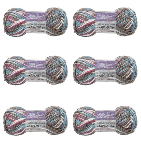 Пряжа Люблю вязать 'Карамель' 50гр 150м (100% акрил) (01 секционный)