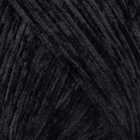 Пряжа Люблю вязать 'Микровелюр' 100г 550м (100% микрополиэстер) (990 черный)