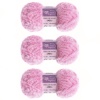 Пряжа Люблю вязать 'Мех' 100г 55м (100% полиэстер) (005 розовый)