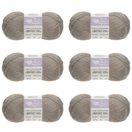 Пряжа Люблю вязать 'Фитнес 200' 50гр 200м (100% полиэстер) (945 темно-серый)