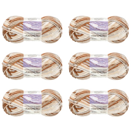 Пряжа Люблю вязать 'Карамель' 50гр 150м (100% акрил) (04 секционный)