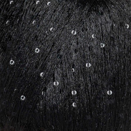 Пряжа Люблю вязать 'Пайетки' 50гр 260м (100% полиэстер) (055 черный/черный)