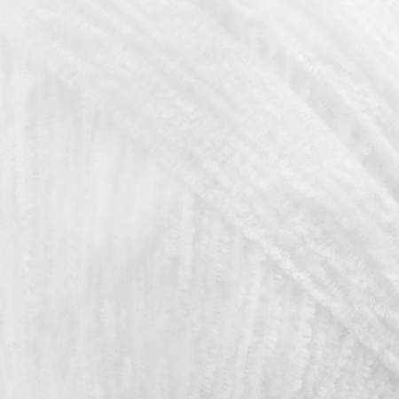 Пряжа Люблю вязать 'Микровелюр' 100г 550м (100% микрополиэстер) (001 белый)