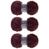 Пряжа Люблю вязать 'Мех' 100г 55м (100% полиэстер) (012 бордовый)