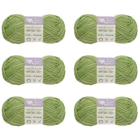 Пряжа Люблю вязать 'Фитнес 100' 50гр 100м (100% Полиэстер) (447 полынь)